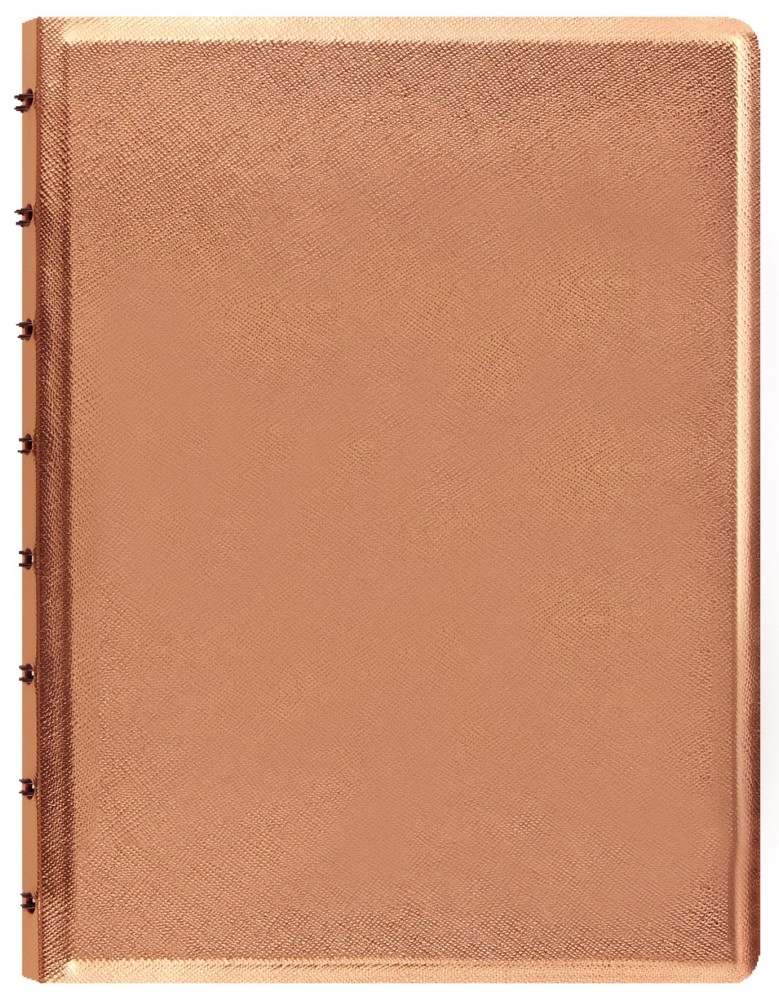Filofax Notebook A5 Saffiano Metallic Rose Gold von filofax