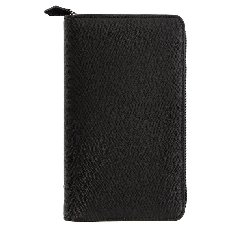 Filofax Saffiano Zip Organizer Personal Compact Schwarz von filofax