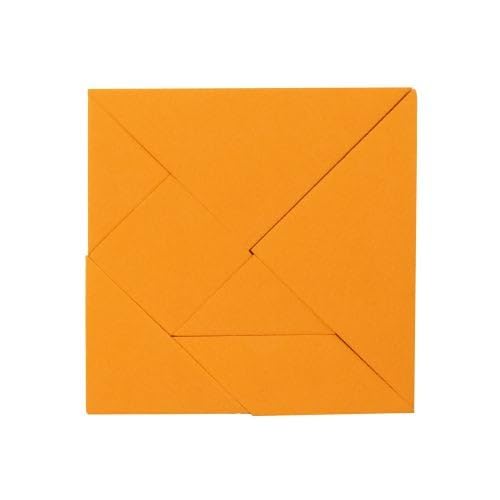 Orange Tangram Puzzle - Pädagogisches, Logikpuzzle und Mathematik-Spiel für Kinder und Erwachsene (5 Stück) von first4magnets