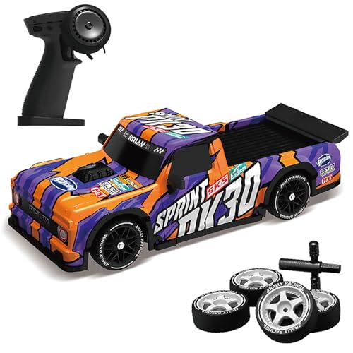 Drift Car 1:16 RC Rennauto RTR Bürstenloses 18KM/H 4WD 2.4GHz RC Drift Auto, Beleuchte RC Drifting Racing Car,360° Drift Sport Racing Hobby Ferngesteuertes Auto Geeignet für Erwachsene und Kinder von fisca
