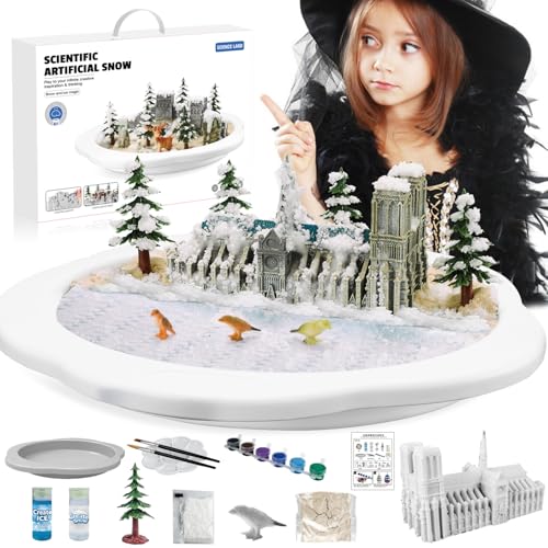 Schnee Machen Experiment Kits, Schnee Machen Spaß Wissenschaft Kits für Kinder, DIY pädagogische Malerei 3D-Schnee-Szene Wissenschaft Experiment Kit (Notre Dame de Paris) von fisca