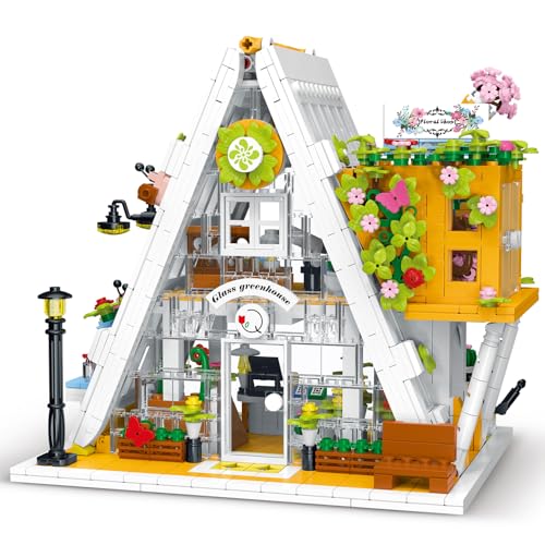 fisca 1413PCS Dreieckige Glasblumen Zimmer mit LED-Licht, Stadt Blumenladen Architektur-Baukasten für Kinder, Jugendliche,Erwachsene fisca 1413PCS Dreieckige Glasblumen Zimmer mit LED-Licht, Stadt Blumenladen Architektur-Baukasten für Kinder, Jugendliche,Erwachsene von fisca