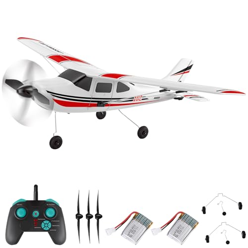 fisca RC Flugzeug für Anfänger und Erwachsene – 4-Kanal Ferngesteuertes Flugzeug mit Xpilot Stabilisierungssystem & Kunstflug – Geschenk für Kinder von fisca