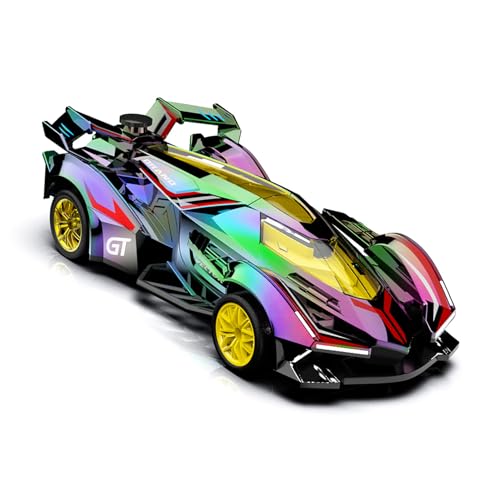 fisca RC Drift Auto, 2.4Ghz High Speed RC Drift Auto mit Spray und LED Leuchten, Zusätzlichen Ersatzräder, 4WD Fernbedienung Rennwagen, Rennen Spielzeug Geschenke für Jungen und Mädchen ab 7+ Jahre fisca RC Drift Auto, 2.4Ghz High Speed RC Drift Auto mit Spray und LED Leuchten, Zusätzlichen Ersatzräder, 4WD Fernbedienung Rennwagen, Rennen Spielzeug Geschenke für Jungen und Mädchen ab 7+ Jahre von fisca