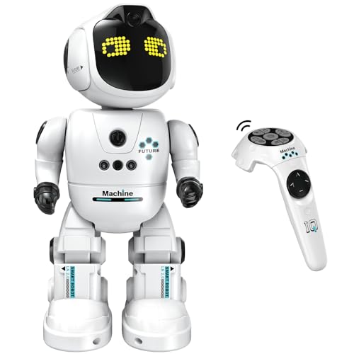 fisca Roboter Kinder Spielzeug, RC Ferngesteuerte Programmierbar Roboter Spielzeug mit Gestenerkennung & Sprachsteuerung, Charging Roboter Kinder für ab 3 Jahre von fisca