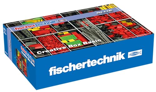 Fischertechnik 554195 Creative Basic - eine große Auswahl an ausgewählten Inhalt: 630 Bauteile, eine Grundplatte, Box 1000 und das Flexible Aufbewahrungssystem von fischertechnik