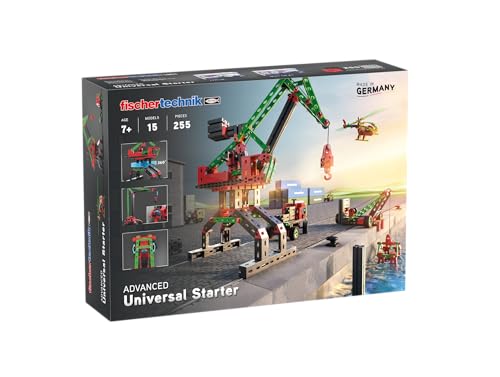 fischertechnik 536618 ADVANCED Universal Starter – Bausatz für Kinder ab 7 Jahren, Experimentierkasten mit Seilwinde, Kran & Rennwagen, fördert technisches Verständnis fischertechnik 536618 ADVANCED Universal Starter – Bausatz für Kinder ab 7 Jahren, Experimentierkasten mit Seilwinde, Kran & Rennwagen, fördert technisches Verständnis von fischertechnik
