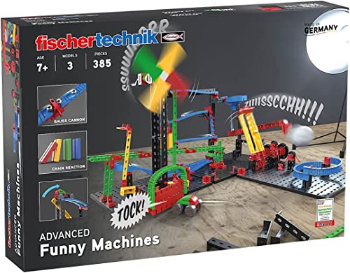 fischertechnik 551588 ADVANCED Funny Machines – Bausatz für Kinder ab 7 Jahren, Konstruktionsspielzeug mit spannenden Kettenreaktionen, inkl. Katapult & Gauss-Kanone, Verschieden fischertechnik 551588 ADVANCED Funny Machines – Bausatz für Kinder ab 7 Jahren, Konstruktionsspielzeug mit spannenden Kettenreaktionen, inkl. Katapult & Gauss-Kanone, Verschieden von fischertechnik