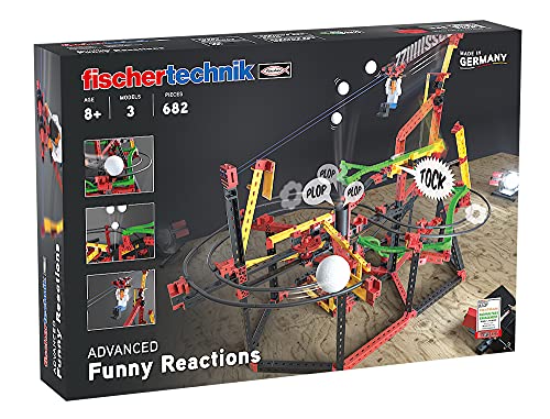 fischertechnik 559890 ADVANCED Funny Reactions – Bausatz für Kinder ab 8 Jahren, Konstruktionsspielzeug mit spannenden Kettenreaktionen, inkl. Seilbahn & Katapult fischertechnik 559890 ADVANCED Funny Reactions – Bausatz für Kinder ab 8 Jahren, Konstruktionsspielzeug mit spannenden Kettenreaktionen, inkl. Seilbahn & Katapult von fischertechnik