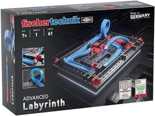 fischertechnik 569016 Advanced Labyrinth / Baukasten für Kinder ab 7 Jahre, Konstruktionsspielzeug, Kugelspiel mit Balance Ball, Schwarz fischertechnik 569016 Advanced Labyrinth / Baukasten für Kinder ab 7 Jahre, Konstruktionsspielzeug, Kugelspiel mit Balance Ball, Schwarz von fischertechnik
