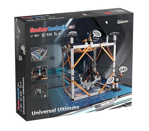 fischertechnik 576102 Universal Ultimate – Kreatives Konstruktionsspielzeug ab 10 Jahren, Bausatz mit 10 Modellen inkl. Greifarm, orange fischertechnik 576102 Universal Ultimate – Kreatives Konstruktionsspielzeug ab 10 Jahren, Bausatz mit 10 Modellen inkl. Greifarm, orange von fischertechnik