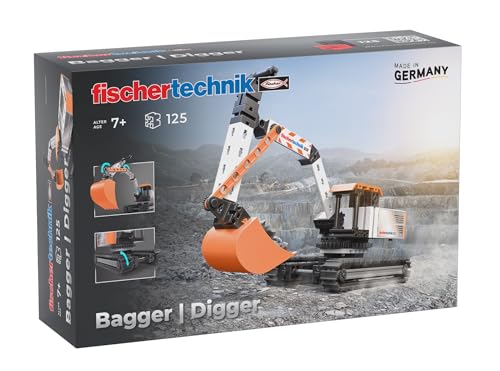 fischertechnik Digger 576104 – pädagogisches Konstruktionsspielzeug, Bagger-Spielzeug-Bausatz für Kinder ab 7 Jahren, orange fischertechnik Digger 576104 – pädagogisches Konstruktionsspielzeug, Bagger-Spielzeug-Bausatz für Kinder ab 7 Jahren, orange von fischertechnik