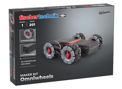 fischertechnik Maker Kit Omniwheels 571901 — Roboter-Bausatz, Experimentierkasten für Technikbegeisterte, ab 14 Jahre von fischertechnik