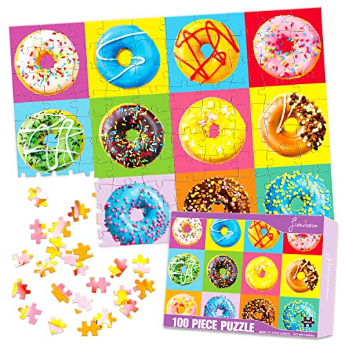 fishwisdom 100 Teile Puzzles für Erwachsene und Jugendliche und Kinder, Familien-Happy Time, Geschenkidee Donuts fishwisdom 100 Teile Puzzles für Erwachsene und Jugendliche und Kinder, Familien-Happy Time, Geschenkidee Donuts von fishwisdom