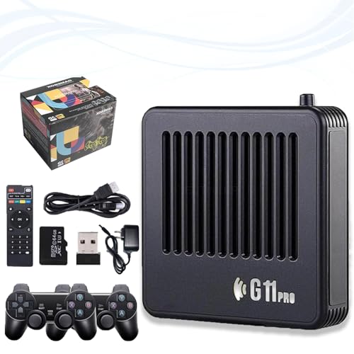 2025 Retrowave G11 Pro, G11 Pro Game Box Konsole 100000 Spiele 4k, Portable Retro Spielekonsole, Plug & Play Video Games with 2 Wireless Dual Controllers (1PCS-A) von fjaldjfu