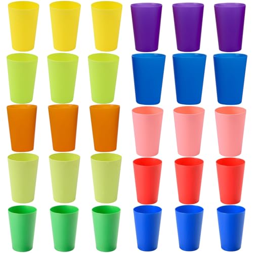 30 Prozent Plastikbecher für Kinder, 260 ml farbige Plastikbecher, Wiederverwendbare Flexible Kinder, Mehrzweckstapel für Stapelspiele farbig 30 Prozent Plastikbecher für Kinder, 260 ml farbige Plastikbecher, Wiederverwendbare Flexible Kinder, Mehrzweckstapel für Stapelspiele farbig von fkngcp