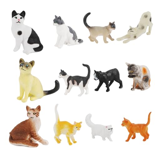 fkngcp Mini-Katzen-Figuren für 3+ Kinder 12pcs Realistische Katzenspielzeug für Kinder wasserdichte Fade-resistente Plastikkuchen-Topper für Weihnachten Geburtstag Eastinteri Figuren fkngcp Mini-Katzen-Figuren für 3+ Kinder 12pcs Realistische Katzenspielzeug für Kinder wasserdichte Fade-resistente Plastikkuchen-Topper für Weihnachten Geburtstag Eastinteri Figuren von fkngcp