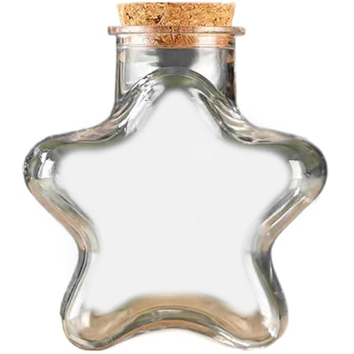 fkngcp Moos -Terrarium -Kit, 230 ml klare fünf Sterne geformte Sukkulente, lustige DIY PE -Desktop -Terrarium, einfache Pflegeblumentöpfe für Home Office Desk Pflanzenblume Blume von fkngcp