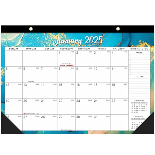 fkngcp Schreibtischkalender 2025-2026, 17x12 Wandkalender Januar 2025-2026, 18 monatlich mit Julian Datteln und Block, Hanging/Desktop für Home Office von fkngcp