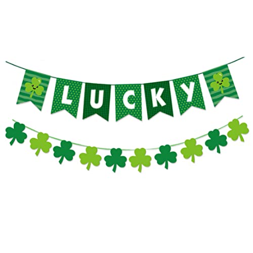 fkngcp St. Patricks Day Decoration Irish Hanging Wirbel Shamrock Banner Dekor für Partyversorgung (Lucky Clover) von fkngcp