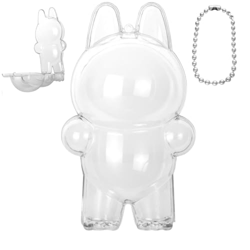 Protective Case for Labubu Standing Figure(Macaron to 3.0) - Clear Figure Display Bag with Keychain,Dustproof Scratch-Resistant for Standing Series (Figure Not Included) von flavour pods