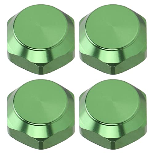 flexman 4Pcs Hex Nut Cap, 17mm OD 10mm ID Aluminiumlegierungsmontage Kappen Schraubenbezüge Hardware RC Autozubehör für 1/8 Fernbedienungsauto Universal (Grün) von flexman