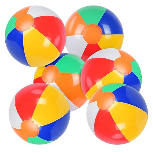 Flintronic Aufblasbare Wasserbälle, Strandball in 22cm Durchmesser, 6 Stück Beachball in Regenbogenfarben, für Sommeraktivitäten im Freien, Wasserspiele, Schwimmbad-Strandparty Flintronic Aufblasbare Wasserbälle, Strandball in 22cm Durchmesser, 6 Stück Beachball in Regenbogenfarben, für Sommeraktivitäten im Freien, Wasserspiele, Schwimmbad-Strandparty von flintronic