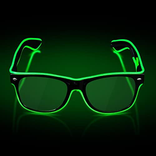 flintronic LED Leuchtende Brille, Wire Neon Rave Brille,Flashing LED Sonnenbrille Kostüme für Cosplay, Bar, Club, Partybrille, Geschenk, Party Gadgets, EDM, Halloween von flintronic