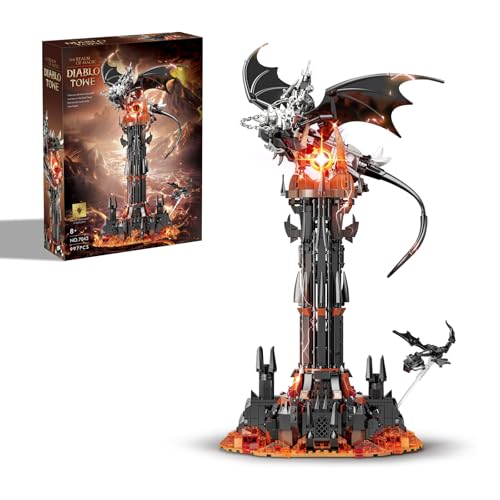 flycites Ideas Dark Tower Castle Building Set with Light Block, Collection Gift for Adult and Film Fans, STEM Architecture Building Set, Great Toy for Kids 8-14 (997 PCS) von flycites