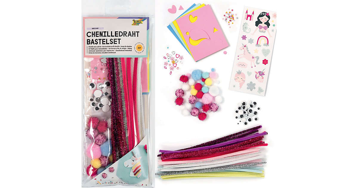 Bastel-Set Chenilledraht UNICORN 227 Teile bunt Bastel-Set Chenilledraht UNICORN 227 Teile bunt von folia