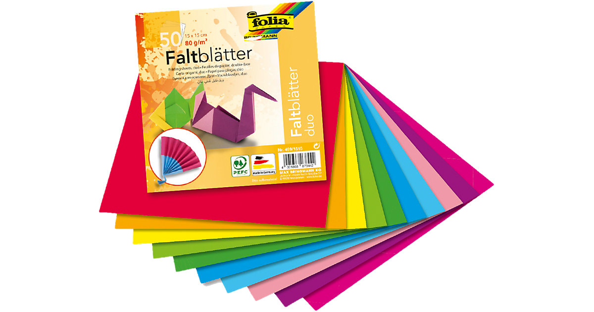 Faltblätter duo 15 x 15 cm, 50 Blatt Faltblätter duo 15 x 15 cm, 50 Blatt von folia