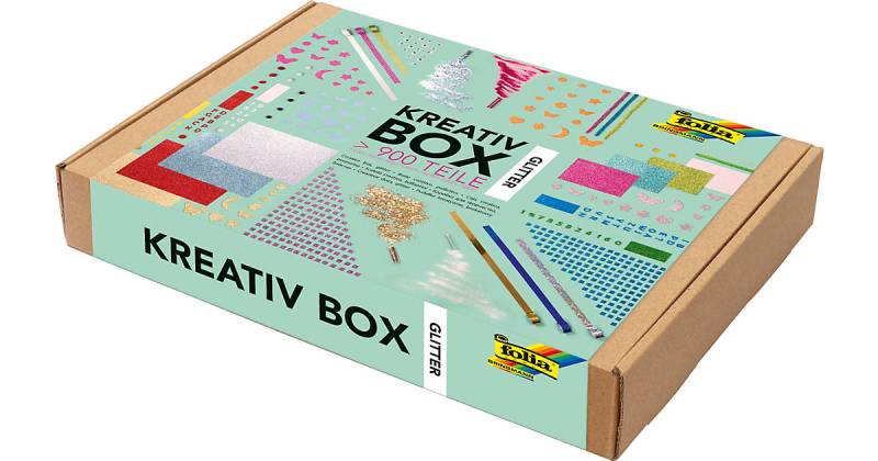 "Kreativ Box ""GLITTER MIX"", über 900 Teile" bunt von folia