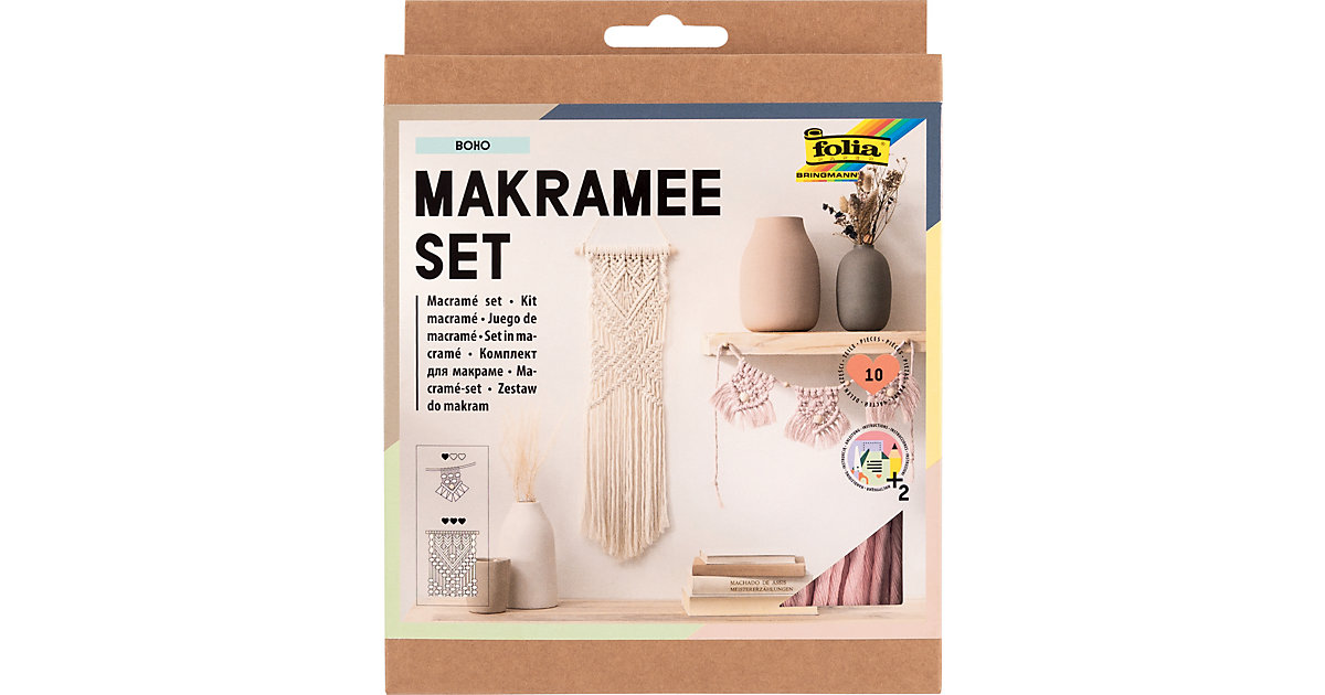 Kreativset Makramee BOHO, 10-tlg. von folia