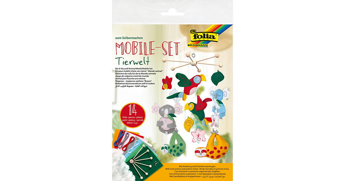 Kreativset Mobile Tierwelt Filz, 14-tlg. Kreativset Mobile Tierwelt Filz, 14-tlg. von folia