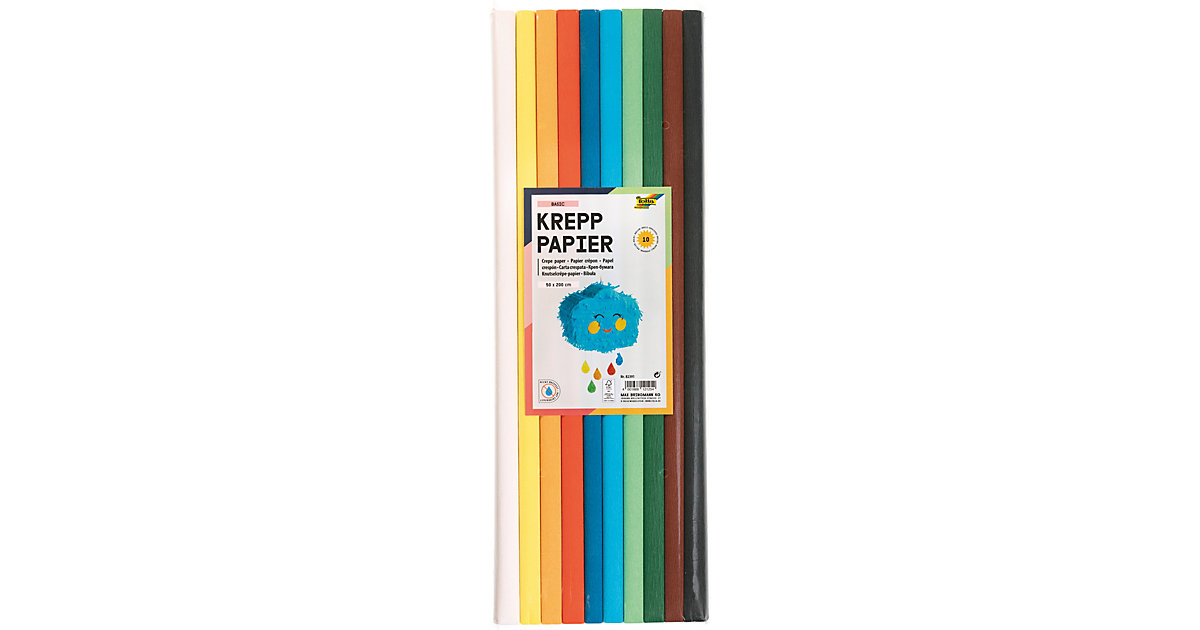 Krepppapier-Rollen BASIC, 50x200cm, 10 Rollen Krepppapier-Rollen BASIC, 50x200cm, 10 Rollen von folia