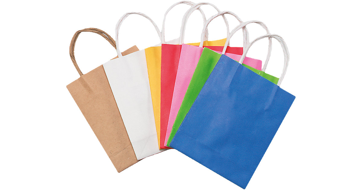 Papier-Geschenktüten 12 x 15 cm, 20 Stück farbig sortiert bunt Modell 1 Papier-Geschenktüten 12 x 15 cm, 20 Stück farbig sortiert bunt Modell 1 von folia