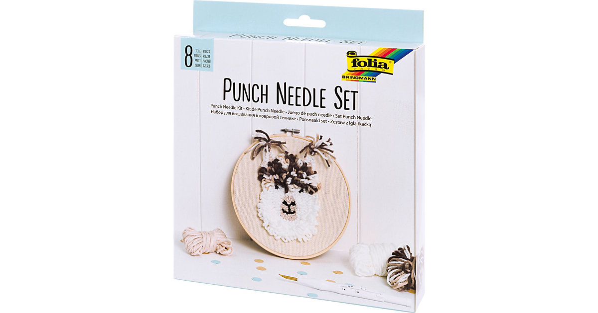 Punch Needle Set, 8-teilig bunt Punch Needle Set, 8-teilig bunt von folia