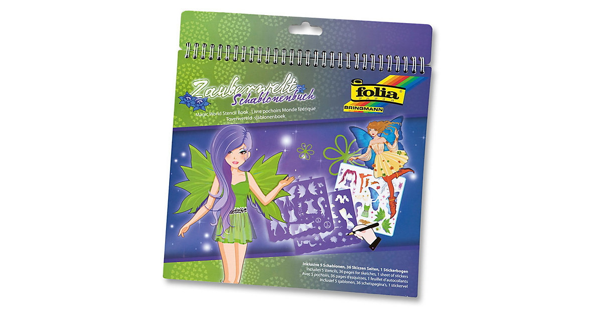 Schablonenbuch Zauberwelt, inkl. Sticker Schablonenbuch Zauberwelt, inkl. Sticker von folia