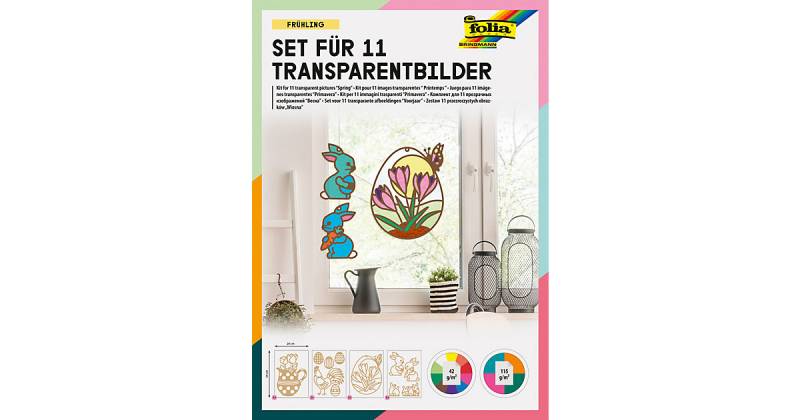 Transparent-Bilder Bastelset FRÜHLING, 25x35cm pastell von folia