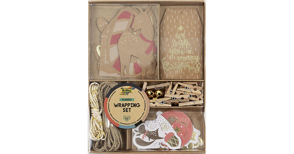 Verpackungs-Set MERRY CHRISTMAS, 44-teilig Verpackungs-Set MERRY CHRISTMAS, 44-teilig von folia