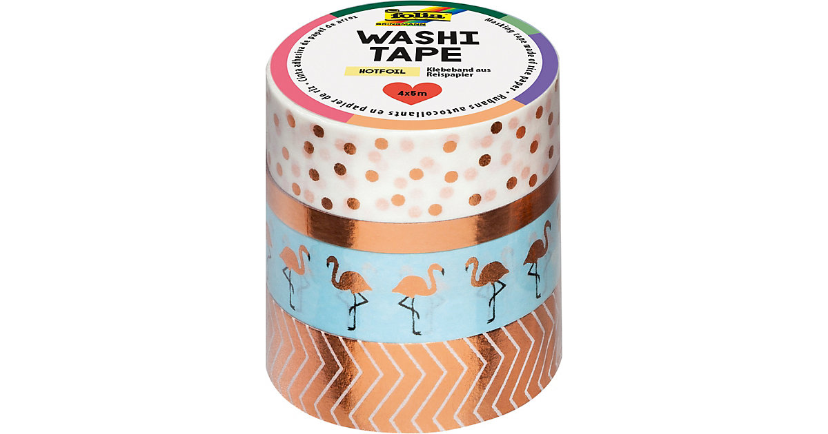 Washi-Tape Rosegold, 4 x 5 m mehrfarbig Modell 1 Washi-Tape Rosegold, 4 x 5 m mehrfarbig Modell 1 von folia