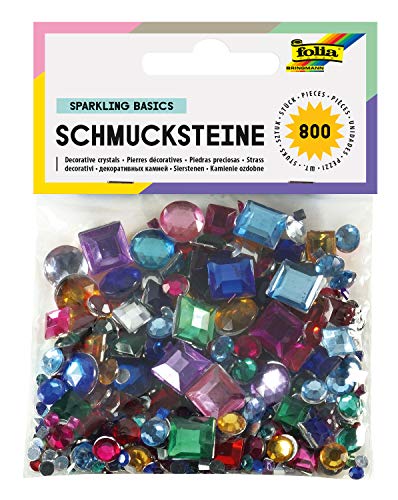folia 1240 - Schmucksteine Sparkling Basics, rund und eckig, 800 Stück, Größen und Farben - ideal zum Verzieren von Grußkarten, Scrapbooking und anderen Bastelarbeiten folia 1240 - Schmucksteine Sparkling Basics, rund und eckig, 800 Stück, Größen und Farben - ideal zum Verzieren von Grußkarten, Scrapbooking und anderen Bastelarbeiten von folia