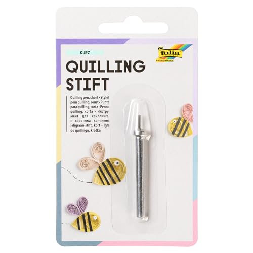 folia 1280 - Quilling Stift, silber, zum schnellen und einfachen Aufdrehen von folia