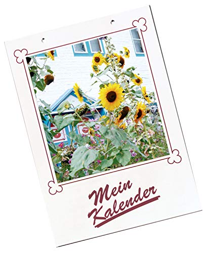 folia 2304 - Dauerkalender zum Selbstgestalten, DIN A4 Format, weißes Papier, 1 Deckblatt und 12 Monatsblätter mit Platz für Fotos, Bilder oder Selbstgemaltes von folia