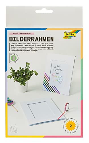 folia 2333/2 - Blanko Bilderrahmen Set zum Selbstgestalten - ideal zum Bekleben mit Mosaiksteinchen von folia