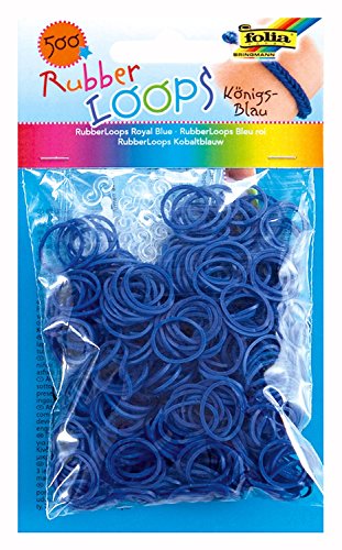 folia 331535 - Rubber Loops, inklusive 25 S - Clips und 1 Häkelnadel, 500 Gummibänder, königsblau folia 331535 - Rubber Loops, inklusive 25 S - Clips und 1 Häkelnadel, 500 Gummibänder, königsblau von folia