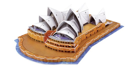 folia 34005 - 3D-Modellogic, Opera House - Sydney, 58 Teile - Detailgetreue Nachbildung aus vorgestanztem, verstärkten Karton zum Zusammenstecken von folia