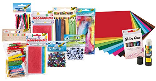 folia 50999 - Bastel-Bundle XXL, großes Bastel-Set mit umfangreichem Bastel-Zubehör für Kinder, Kreativ-Set als Geschenk für Mädchen und Jungen, DIY Bastel-Spaß für die ganze Familie folia 50999 - Bastel-Bundle XXL, großes Bastel-Set mit umfangreichem Bastel-Zubehör für Kinder, Kreativ-Set als Geschenk für Mädchen und Jungen, DIY Bastel-Spaß für die ganze Familie von folia