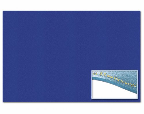 folia 510336 - Bastelfilz 3,5 mm, ca. 30 x 45 cm, 1 Bogen, ultramarin, formstabil, klebefleckenfrei - ideal für vielfältige Bastelarbeiten von folia