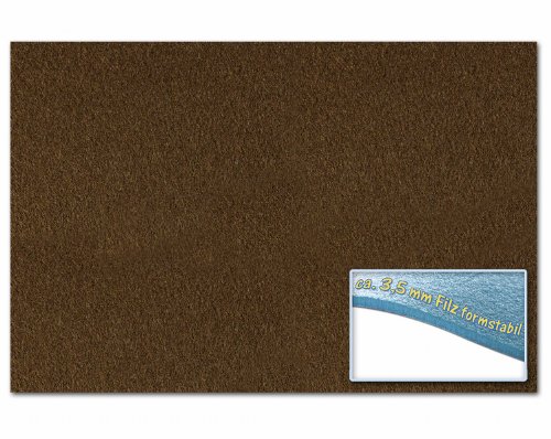 folia 510385 - Bastelfilz 3,5 mm, ca. 30 x 45 cm, 1 Bogen, schokobraun, formstabil, klebefleckenfrei - ideal für vielfältige Bastelarbeiten von folia